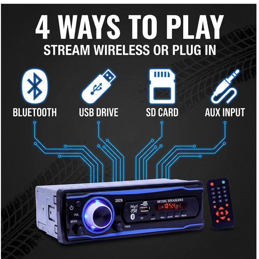 PROKONAI Universal Pro+ BLUETOOTH/USB/SD/AUX/FM/MP3 - PRLE3525 Car Stereo(Single Din)