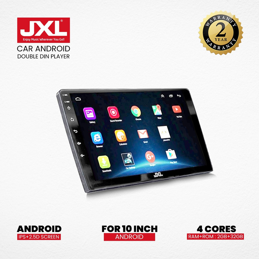 JXL 10 Inch Car Android 2GB/32GB Touch, Quad Core Processor 1280P HD Screen Car Stereo(Double Din)
