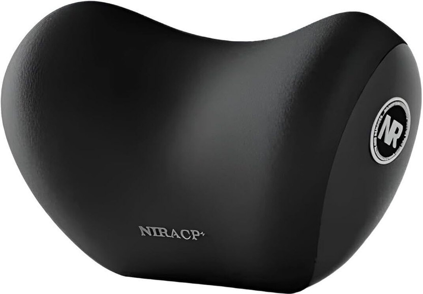 afifa Black Memory Foam Car Pillow Cushion for Universal For Car(Oval, Pack of 1)