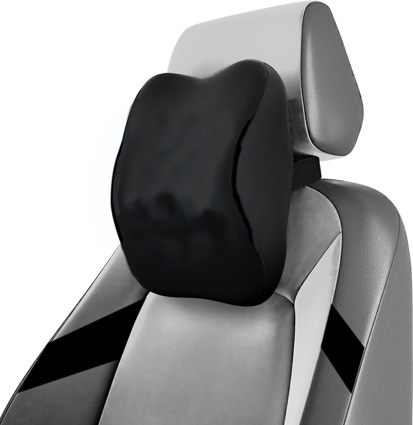 Flipkart SmartBuy Memory Foam Sleeping Pillow Pack of 1 Solid Memory Foam Car Seat Head Rest Pillow for Neck and Cervical Support(SF-21)