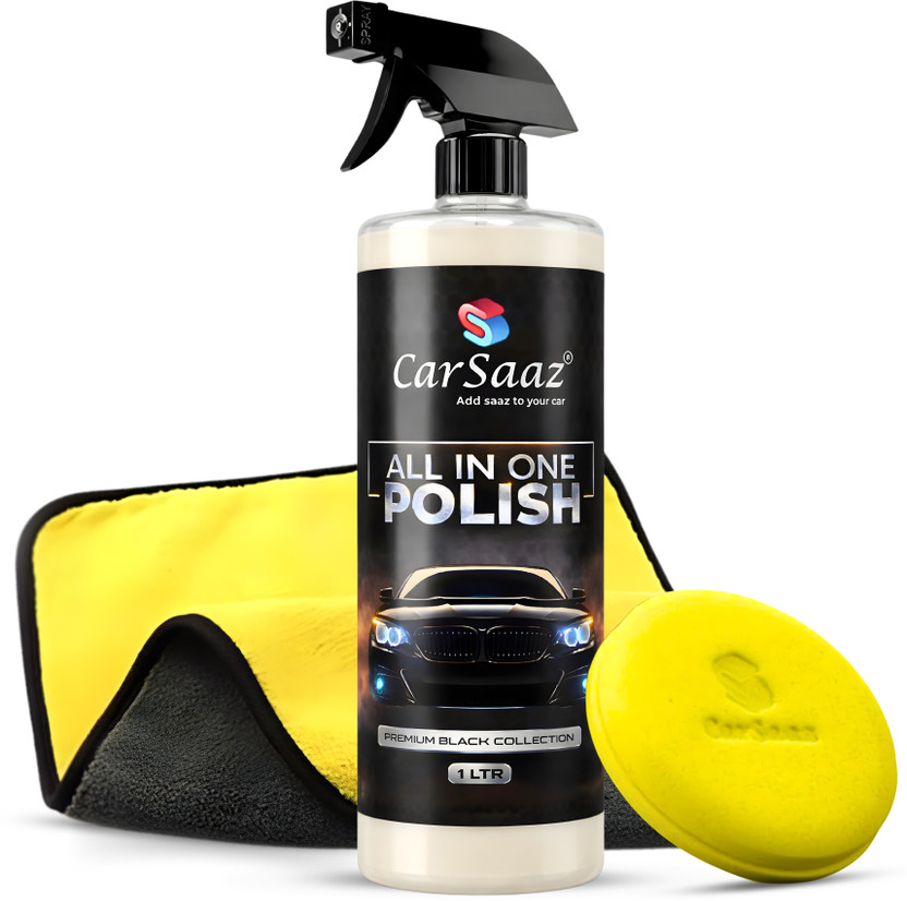 Carsaaz Carsaaz Liquid Car Polish for Exterior, Metal Parts, Bumper, Chrome Accent, Dashboard, Exterior, Tyres(1 L, Pack of 3) - Flipkart Deal