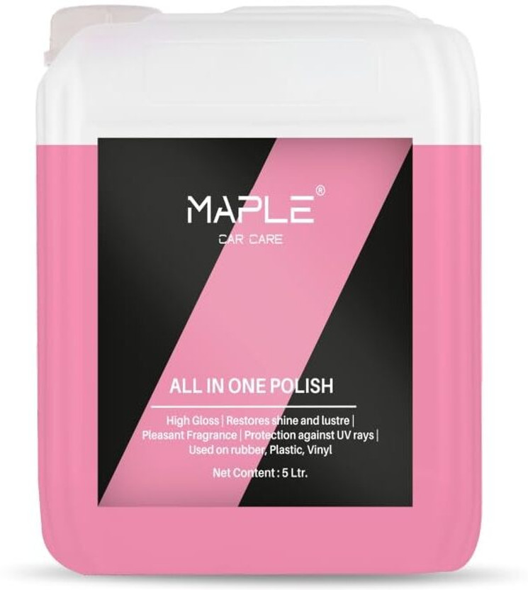 Maple Liquid Car Polish for Metal Parts, Bumper, Chrome Accent, Exterior(5 L, Pack of 1)