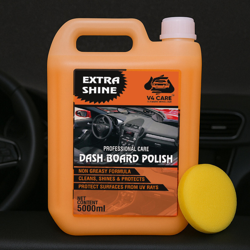 V4 CARE Liquid Car Polish for Dashboard, Exterior, Tyres, Bumper(5 L, Pack of 1)