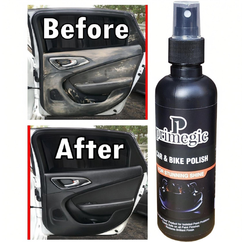 PRIMEGIC Liquid Car Polish for Chrome Accent, Bumper, Exterior, Dashboard, Metal Parts, Leather, Windscreen(200 ml, Pack of 1)