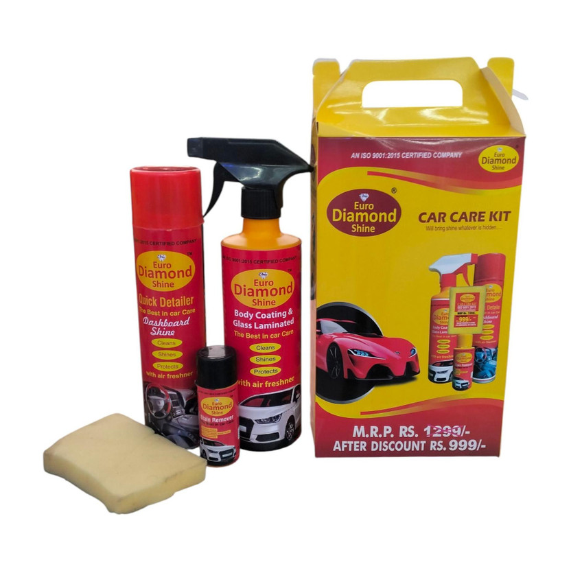 Euro Diamond Shine Liquid Car Polish for Bumper, Chrome Accent, Dashboard, Leather, Windscreen, Headlight, Exterior, Metal Parts(900 ml)