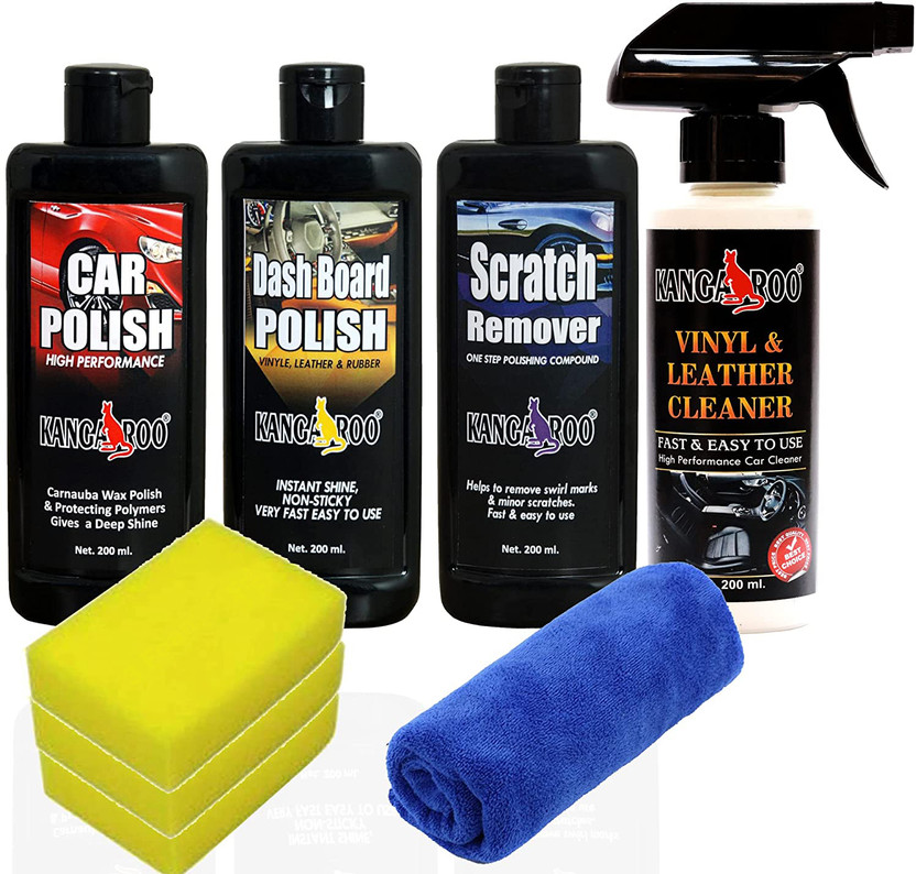 KANGAROO KANGAROO Liquid Car Polish for Dashboard, Exterior, Bumper, Leather, Exterior(800 ml, Pack of 8) - Flipkart Deal