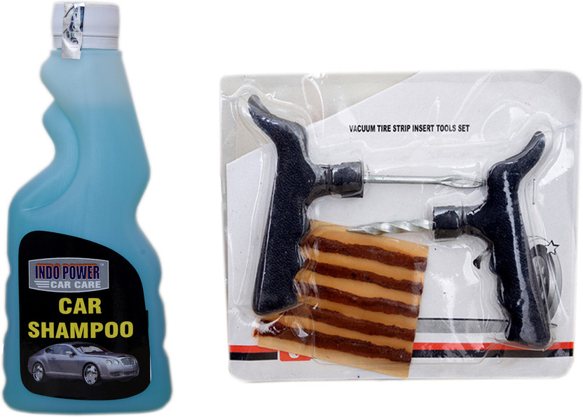 INDOPOWER INDOPOWER LC601-CAR SHAMPOO 250ml+ Tubelass smart Panchar Kit. BAALCC603 Vehicle Interior Cleaner(250 g) - Flipkart Deal