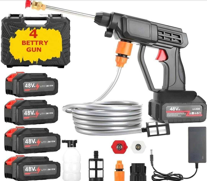 dwani High Pressure Water Gun for Car Wash Bike Washing Cleaning(Double_Battery) Pressure Washer