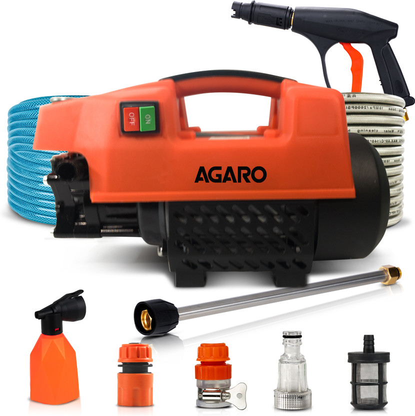 AGARO AGARO Supreme 1800 Watt, 120 Bar, 6.5L/Min Flow Rate, 8 Mtr Hose, Car & Bike, High Pressure Washer - Flipkart Deal