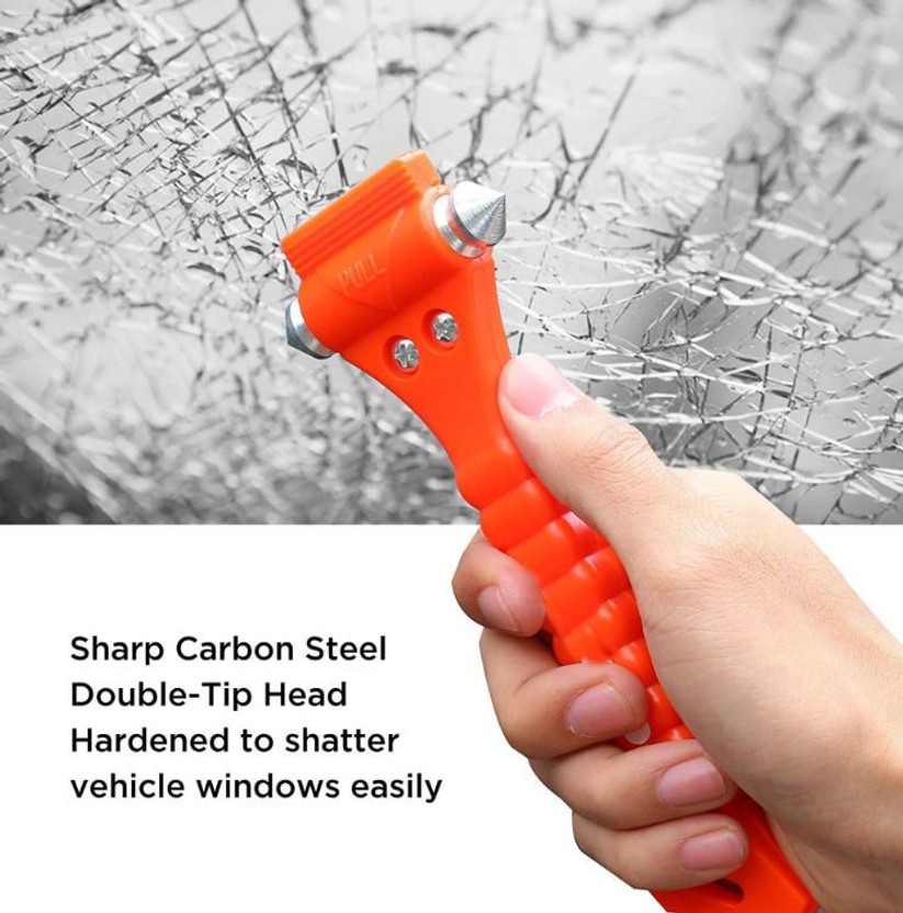 Baikalcart Car Escape Tool Safety Hammer | Seat Belt Cutter & Window Breaker (Pack of 1) Car Safety Hammer