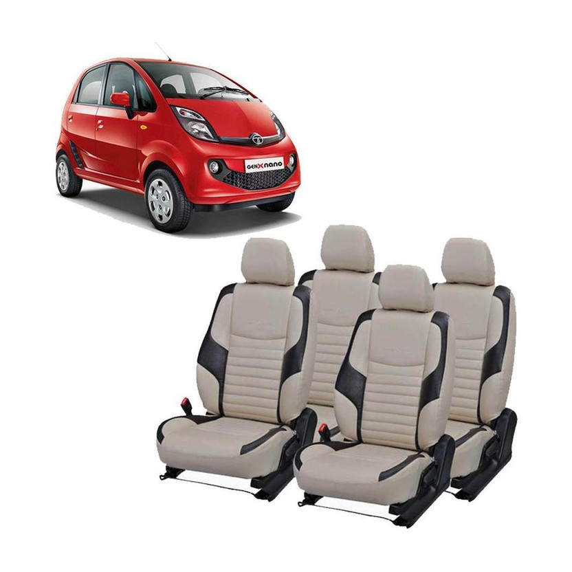 JMDi JMDi Leatherette Car Seat Cover For Tata Nano(Fixed Head Rest, Mono Back Seat, Without Back Seat Arm Rest, 5 Seater, 2 Back Seat Head Rests) - Flipkart Deal