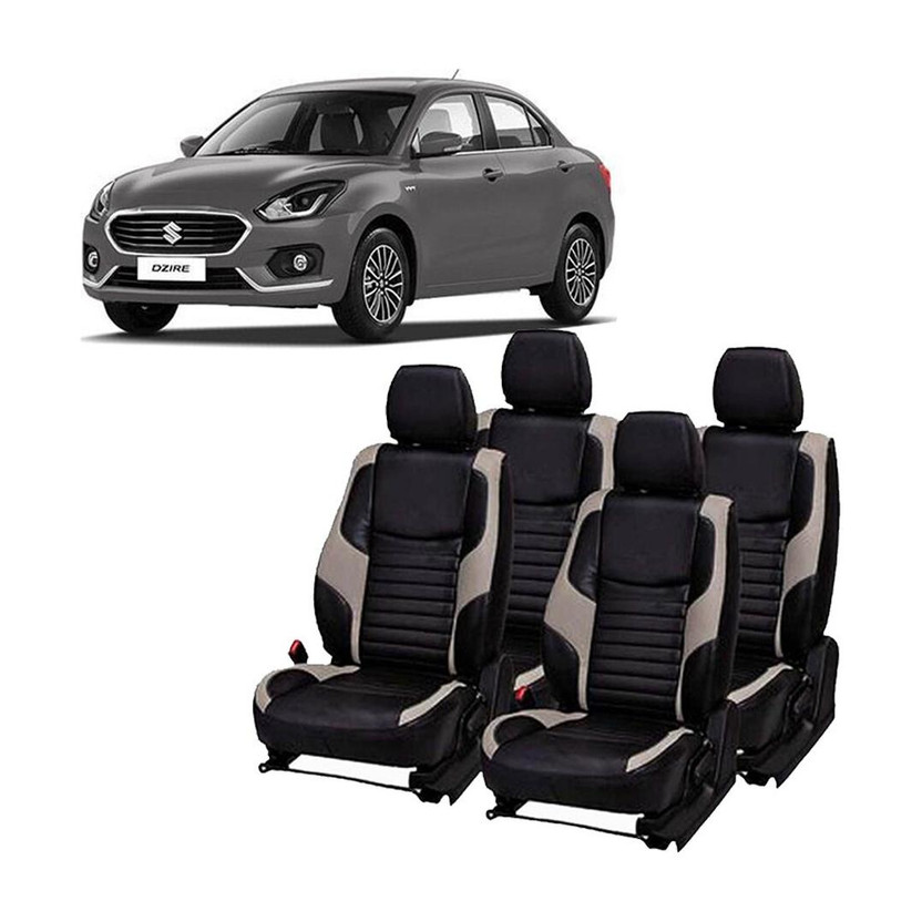 JMDi Leatherette Car Seat Cover For Maruti Swift Dzire(All Detachable Headrest, Mono Back Seat, Without Back Seat Arm Rest, 4 Seater, 2 Back Seat Head Rests)