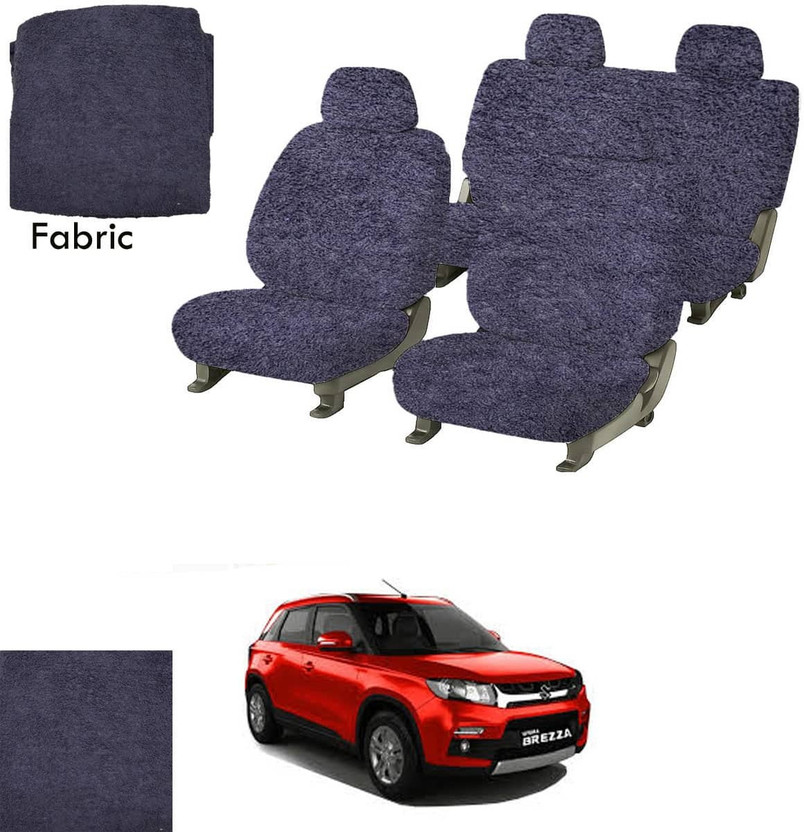 Crokrok Fabric Car Seat Cover For Maruti Vitara Brezza(Front Detachable Headrest, Mono Back Seat, With Back Seat Arm Rest, 5 Seater, 2 Back Seat Head Rests)