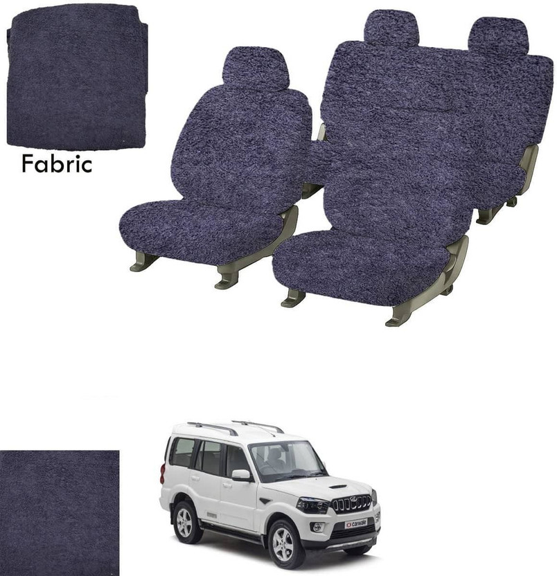 REPLEY Fabric Car Seat Cover For Mahindra New Scorpio(Front Detachable Headrest, Mono Back Seat, With Back Seat Arm Rest, 5 Seater, 2 Back Seat Head Rests)