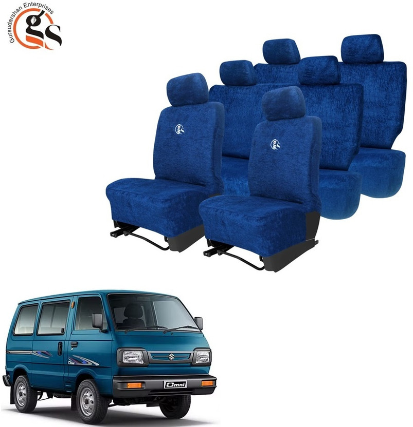 GSE Cotton Car Seat Cover For Maruti Omni(All Detachable Headrest, Mono Back Seat, Without Back Seat Arm Rest, 8 Seater, 2 Back Seat Head Rests)