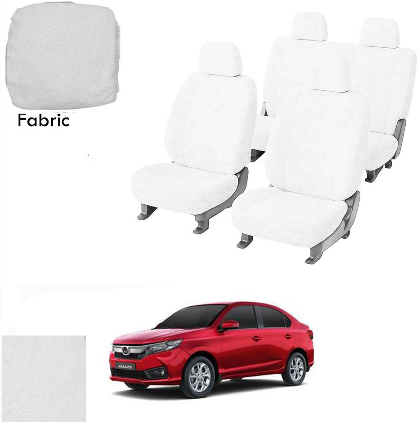 Crokrok Fabric Car Seat Cover For Honda Amaze(Front Detachable Headrest, Mono Back Seat, With Back Seat Arm Rest, 5 Seater, 2 Back Seat Head Rests)