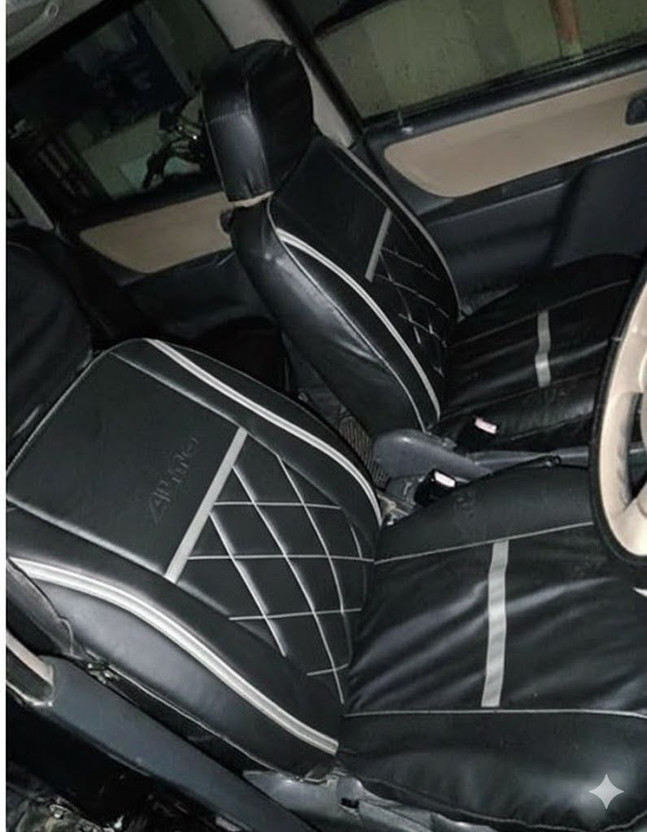 srq PU Leather Car Seat Cover For Maruti Alto(Front Detachable Headrest, Mono Back Seat, Without Back Seat Arm Rest, 5 Seater, 2 Back Seat Head Rests)