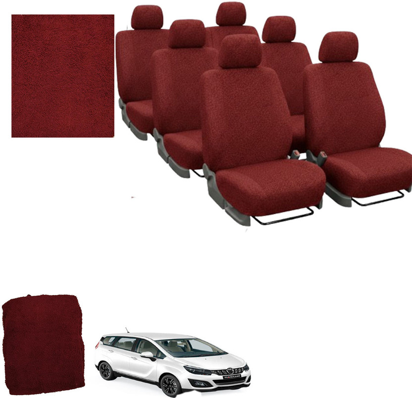 Crokrok Fabric Car Seat Cover For Mahindra Marazzo(Front Detachable Headrest, Mono Back Seat, With Back Seat Arm Rest, 8 Seater, 2 Back Seat Head Rests)