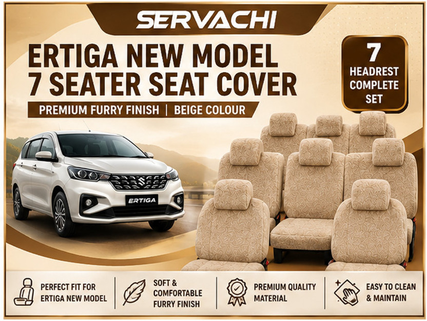 SERVACHI SERVACHI Fabric Car Seat Cover For Maruti ERTIGA(7 Seater, 3 Back Seat Head Rests) - Flipkart Deal