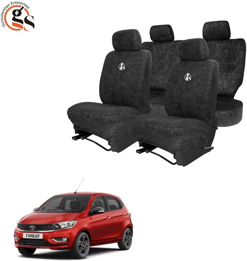 GSE Cotton Car Seat Cover For Tata Tiago(Front Detachable Headrest, Mono Back Seat, Without Back Seat Arm Rest, 5 Seater)