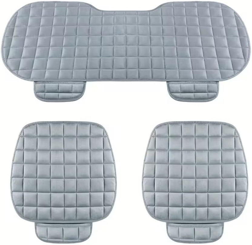 Vrootoo Velvet Car Seat Cover For Universal For Car Comfortable Ultra-Soft Memory Foam Car Seat Cushion Cover(NA, Split Back Seat, Without Back Seat Arm Rest, 1 Seater)