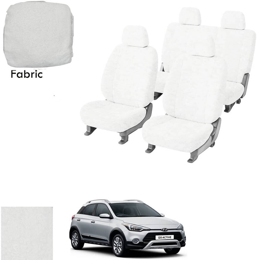 Crokrok Fabric Car Seat Cover For Hyundai i20 Active(Front Detachable Headrest, Mono Back Seat, With Back Seat Arm Rest, 5 Seater, 2 Back Seat Head Rests)