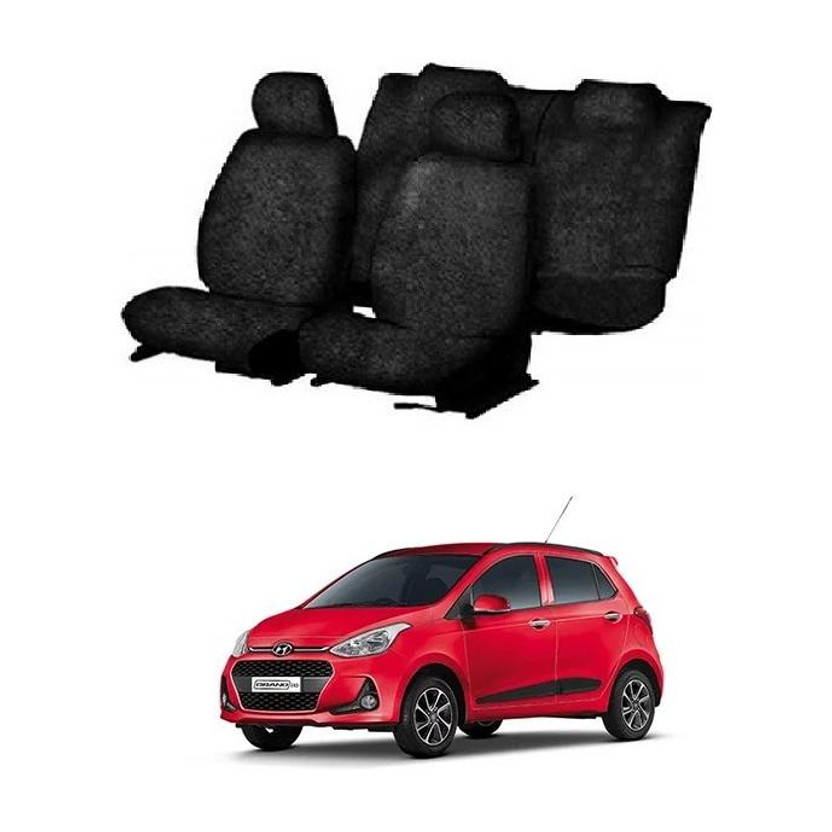 Autohug Cotton Car Seat Cover For Hyundai Grand i10(Fixed Head Rest, Mono Back Seat, Without Back Seat Arm Rest, 5 Seater)