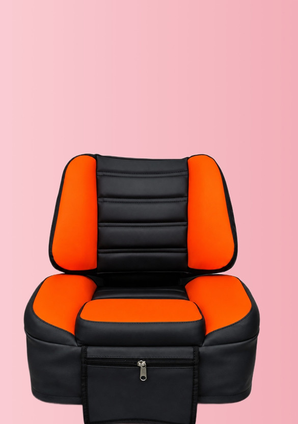 farmfit PU Leather, Rexin Car Seat Cover For Universal For Car Universal Orange Black Tractor Seat Cover for Mahindra, Swaraj, Sonalika, Massey Ferguson, John Deere, Farmtrac & Powertrac | Premium Cushioned Seat Cover(NA, Mono Back Seat, Without Back Seat Arm Rest, 1 Seater)