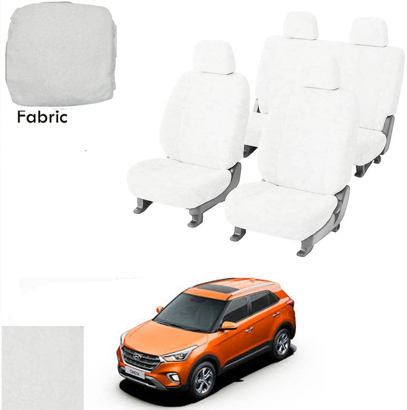 Crokrok Fabric Car Seat Cover For Hyundai Creta(Front Detachable Headrest, Mono Back Seat, With Back Seat Arm Rest, 5 Seater, 2 Back Seat Head Rests)