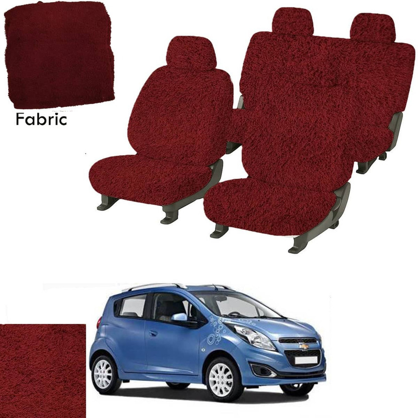 Crokrok Fabric Car Seat Cover For Chevrolet Spark(Front Detachable Headrest, Mono Back Seat, With Back Seat Arm Rest, 5 Seater, 2 Back Seat Head Rests)
