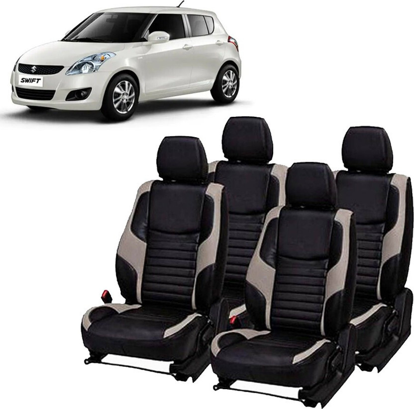 AutoSafe PU Leather Car Seat Cover For Maruti Swift(All Detachable Headrest, Mono Back Seat, Without Back Seat Arm Rest, 5 Seater, 2 Back Seat Head Rests)
