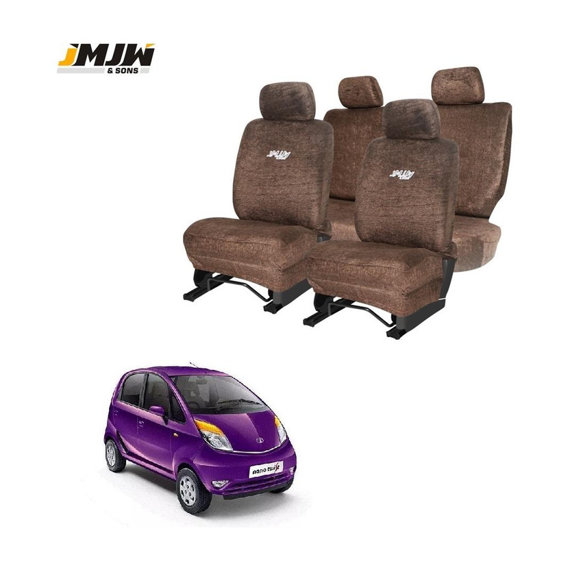 JMJW & SONS Cotton Car Seat Cover For Tata Nano(All Detachable Headrest, Mono Back Seat, Without Back Seat Arm Rest, 5 Seater, 2 Back Seat Head Rests)