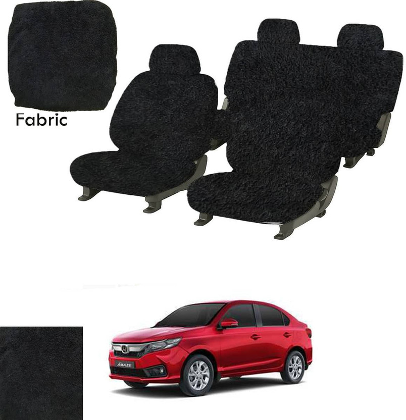 Crokrok Fabric Car Seat Cover For Honda Amaze(Front Detachable Headrest, Mono Back Seat, With Back Seat Arm Rest, 5 Seater, 2 Back Seat Head Rests)