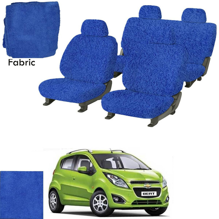 Crokrok Fabric Car Seat Cover For Chevrolet Beat(Front Detachable Headrest, Mono Back Seat, With Back Seat Arm Rest, 5 Seater, 2 Back Seat Head Rests)