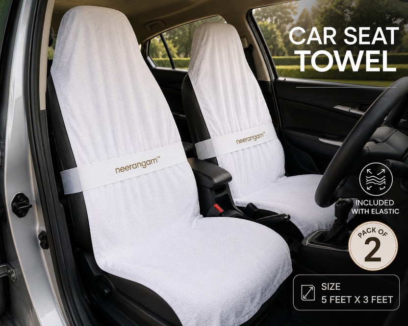 Neerangam Cotton Car Seat Cover For Universal For Car 5 feet length and 3 feet breadth(NA, Split Back Seat, Without Back Seat Arm Rest, 4 Seater)