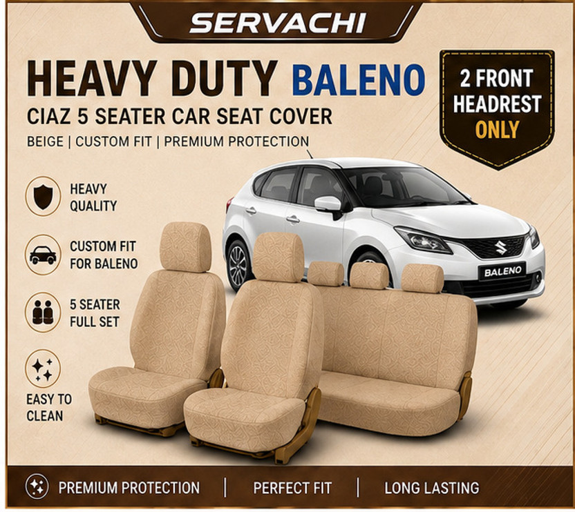 SERVACHI SERVACHI Fabric Car Seat Cover For Maruti BALENO(7 Seater) - Flipkart Deal