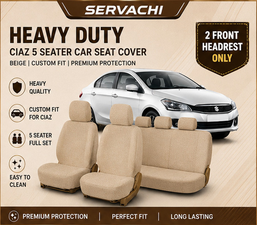 SERVACHI SERVACHI Fabric Car Seat Cover For Maruti CIAZ(5 Seater) - Flipkart Deal