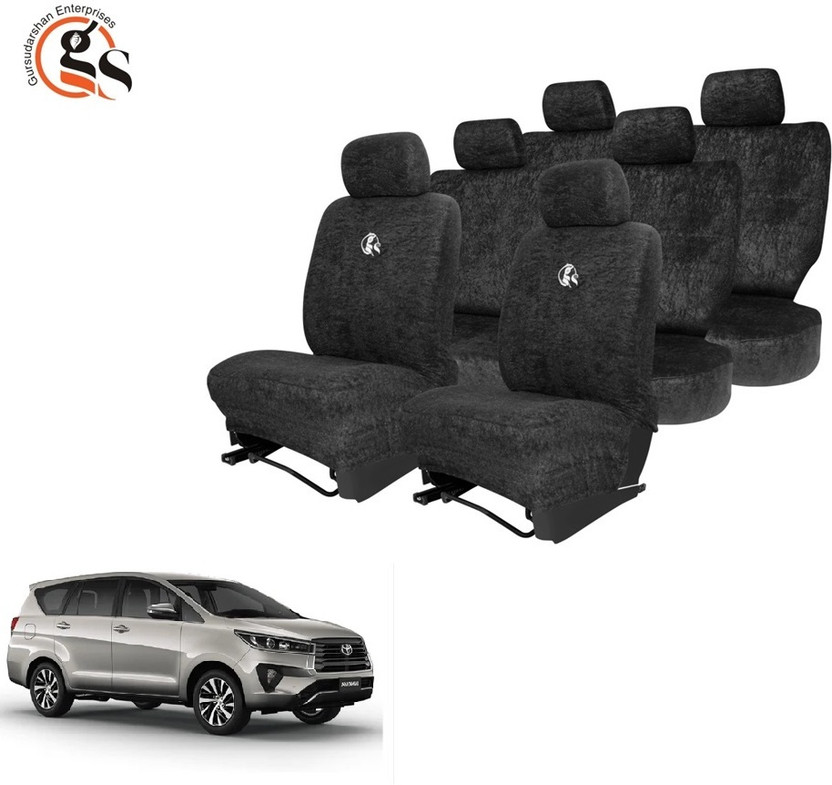 GSE Cotton Car Seat Cover For Toyota Innova Crysta(All Detachable Headrest, Split Back Seat, With Back Seat Arm Rest, 8 Seater, 2 Back Seat Head Rests)