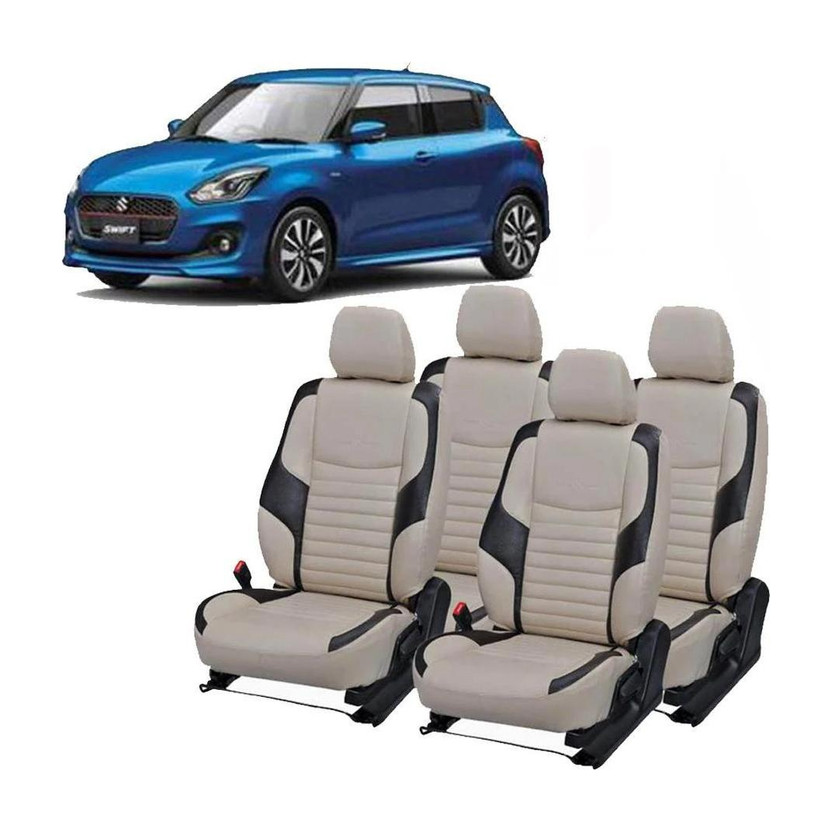 Luxury Premium Leatherette Car Seat Cover For Maruti Swift(Front Detachable Headrest, Mono Back Seat, Without Back Seat Arm Rest, 5 Seater, 2 Back Seat Head Rests)