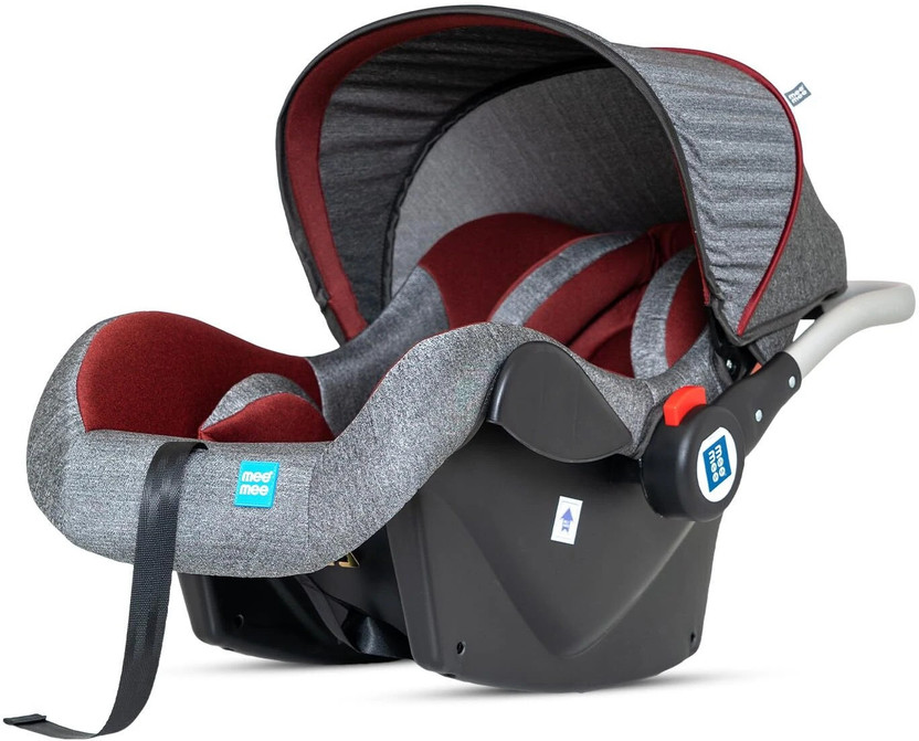 MeeMee Convertible Baby Car Seat Cum Carry Cot, Rocker For Baby & Kids Of 0 To 3 Years Baby Car Seat(Grey, Maroon)