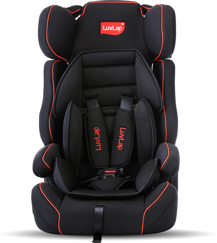 LuvLap Comfy Car Seat for Baby & Kids with height adjustable Headrest, 9 M to 12 Yr Baby Car Seat(Black)