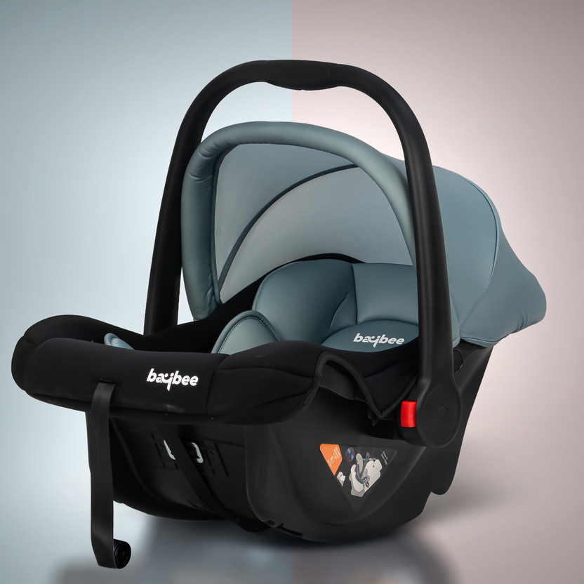 baybee 4 in 1 Baby Carry Cot & Car Seat with Canopy, 3 Point Safety Belt for Infants Baby Car Seat(Brown)