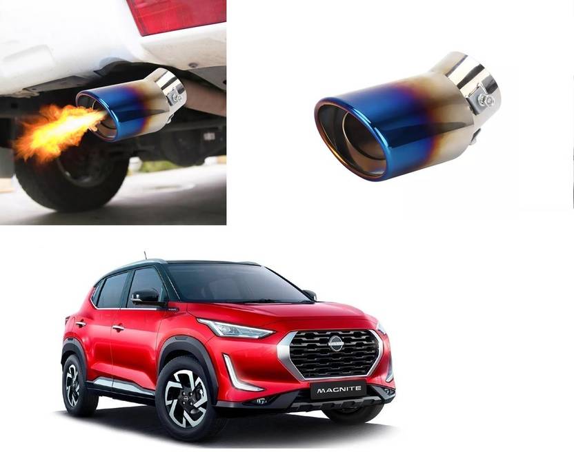 Atoray Car Exhaust Silencer Muffler Tip Rainbow Color for Nissan