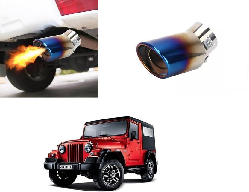Atoray Car Exhaust Silencer Muffler Tip Rainbow Color for Mahindra