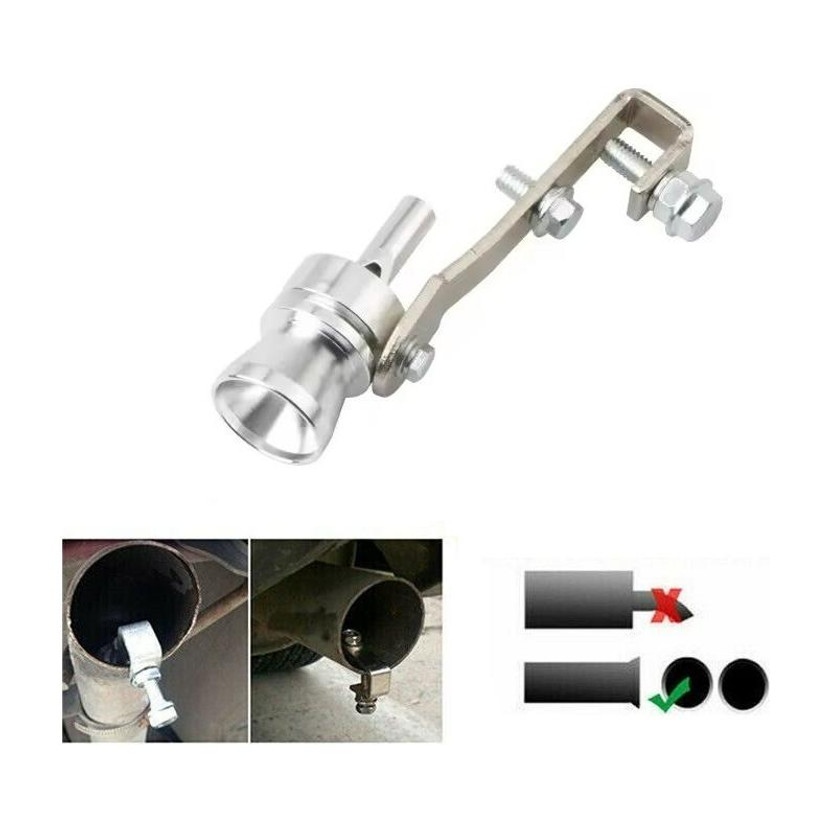 AutoBizarre Turbo Sound Car Exhaust Pipe Silencer Whistle Car Blow Off Valve Tip Simulator  Car Silencer(Medium)