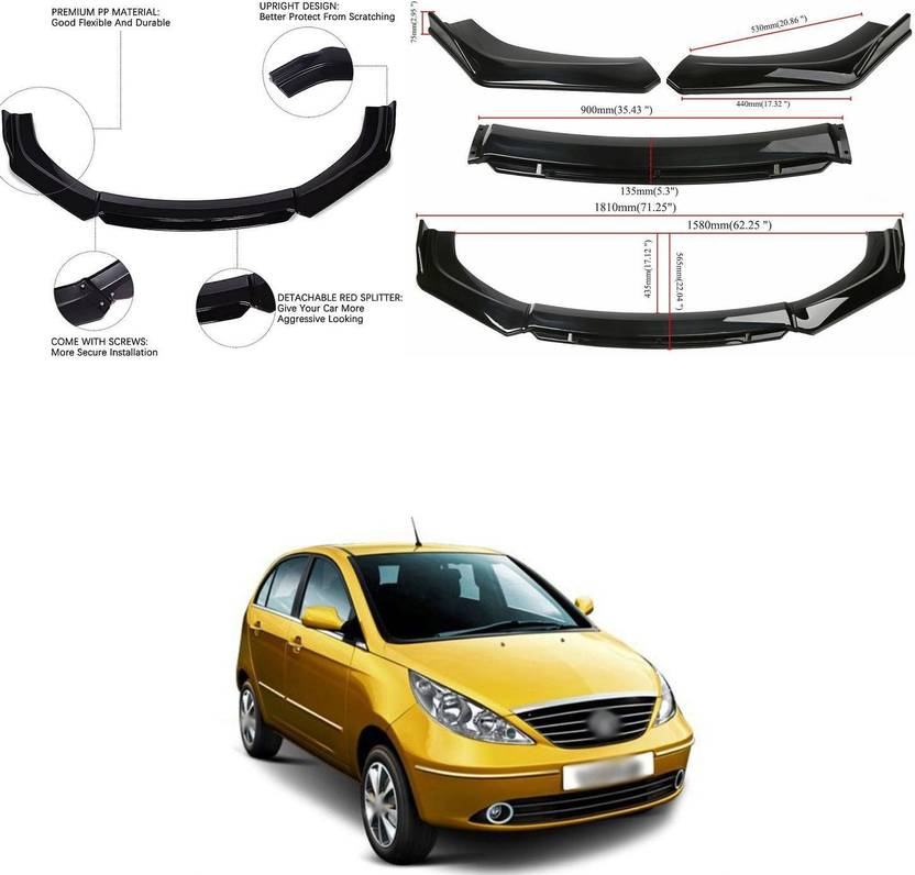 XZRTZ Car Front Bumper Spoiler Splitter Body Kit Side Skirt Front