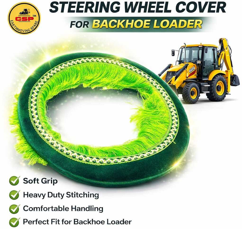 CSP Hand Stiched Steering Cover For Mini NA(GREEN, Fabric)