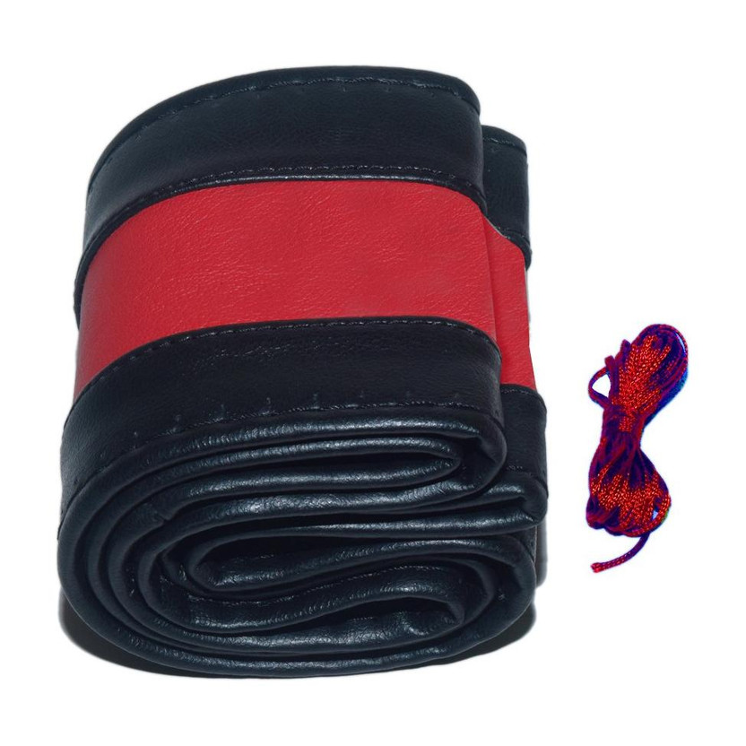 Auto Auto Hub Hand Stiched Steering Cover For BMW 3 Series(Red, Black, Leatherite) - Flipkart Deal