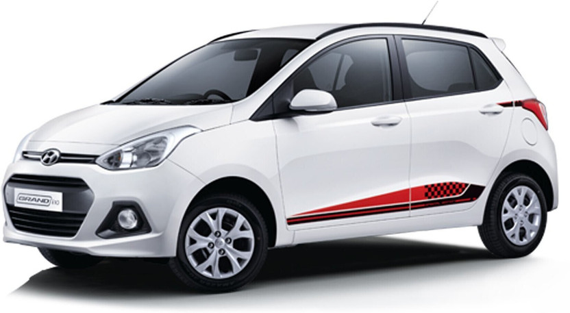 AutoDecals Sticker & Decal for Car(Red, Black)