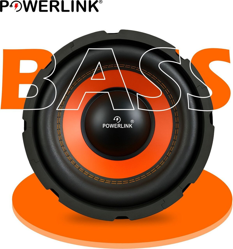 Powerlink 8"inch Subwoofer Imported Orange SPL Foam – 200W Peak RMS Power/4-Ohm /120mm Single Magnet /1.5-Inch Copper Coil Subwoofer(Passive , RMS Power: 200 W)